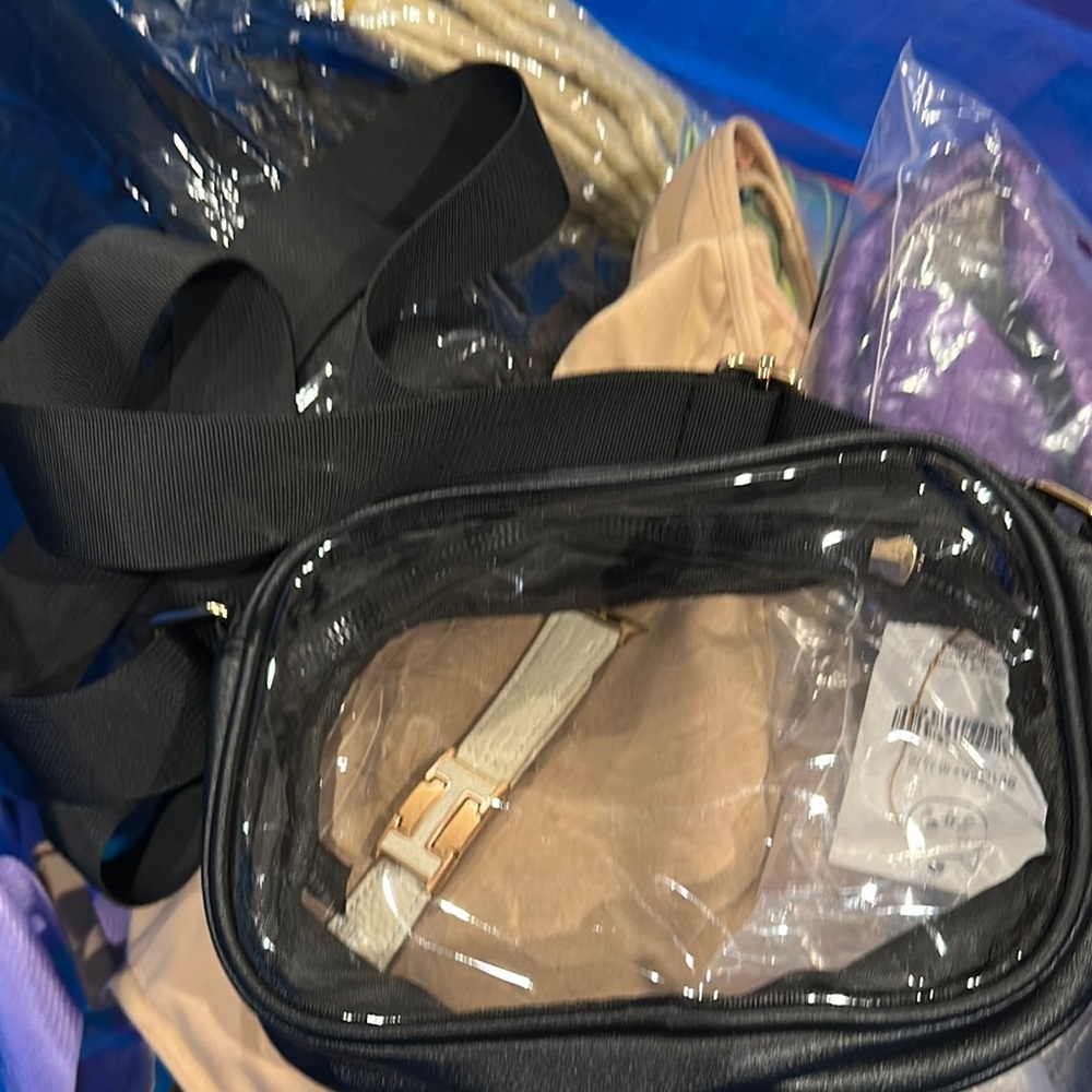 Clear Black Crossbody Bag